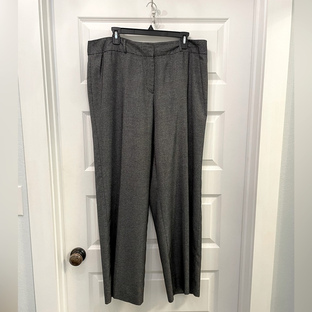 Jones New York wide leg trouser pant stretch black print